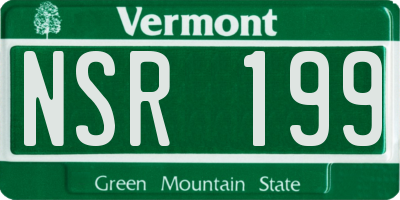 VT license plate NSR199