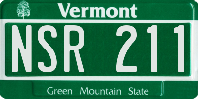 VT license plate NSR211