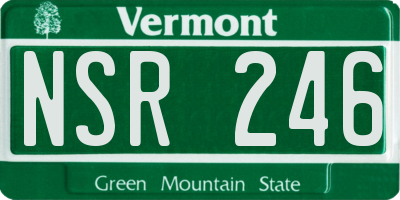 VT license plate NSR246