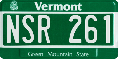 VT license plate NSR261