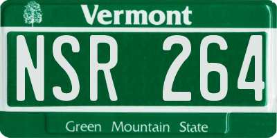 VT license plate NSR264