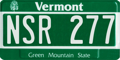 VT license plate NSR277