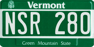 VT license plate NSR280