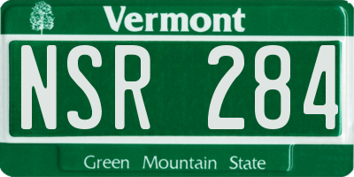 VT license plate NSR284