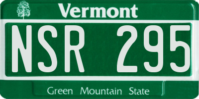 VT license plate NSR295