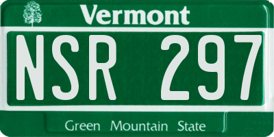 VT license plate NSR297