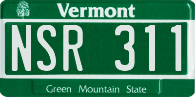 VT license plate NSR311