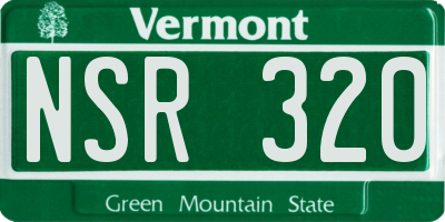 VT license plate NSR320