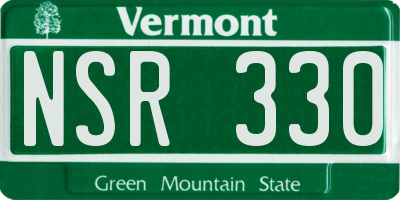 VT license plate NSR330