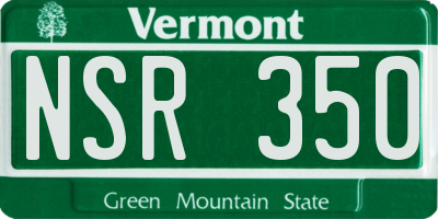 VT license plate NSR350