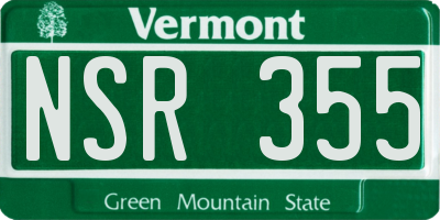 VT license plate NSR355