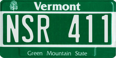 VT license plate NSR411