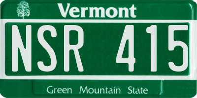 VT license plate NSR415