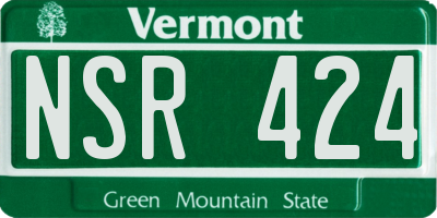 VT license plate NSR424