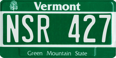 VT license plate NSR427
