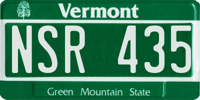 VT license plate NSR435
