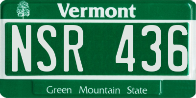 VT license plate NSR436