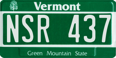VT license plate NSR437