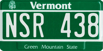 VT license plate NSR438