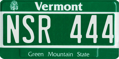 VT license plate NSR444