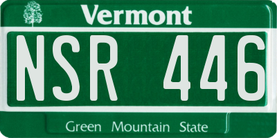 VT license plate NSR446