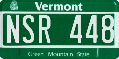 VT license plate NSR448