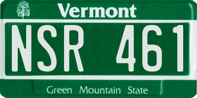 VT license plate NSR461
