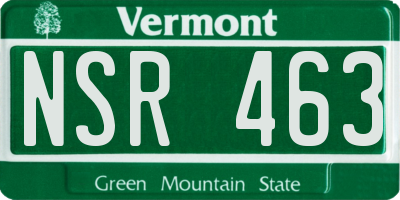 VT license plate NSR463
