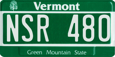 VT license plate NSR480