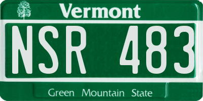 VT license plate NSR483