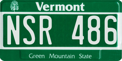 VT license plate NSR486