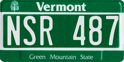 VT license plate NSR487