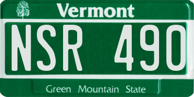 VT license plate NSR490
