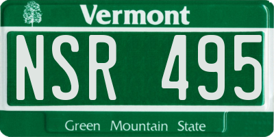 VT license plate NSR495