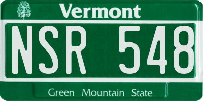 VT license plate NSR548