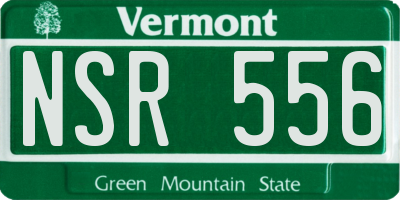 VT license plate NSR556