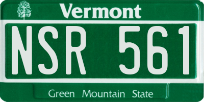 VT license plate NSR561
