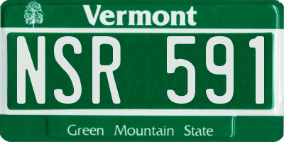 VT license plate NSR591