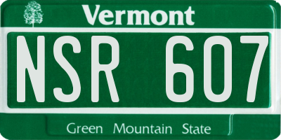 VT license plate NSR607