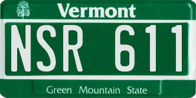 VT license plate NSR611