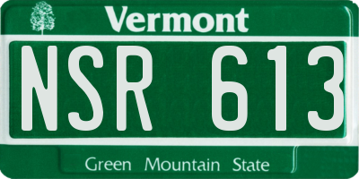 VT license plate NSR613