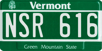 VT license plate NSR616