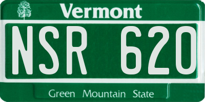 VT license plate NSR620