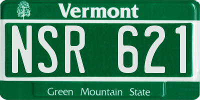 VT license plate NSR621