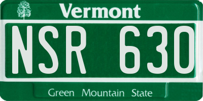 VT license plate NSR630
