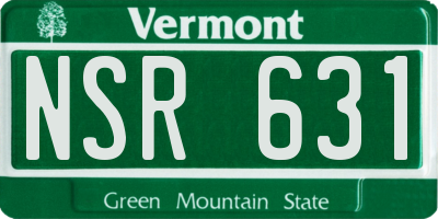 VT license plate NSR631