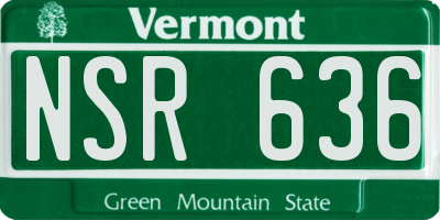 VT license plate NSR636
