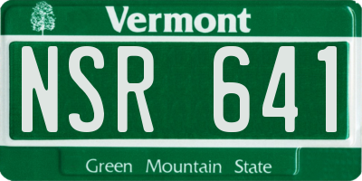 VT license plate NSR641