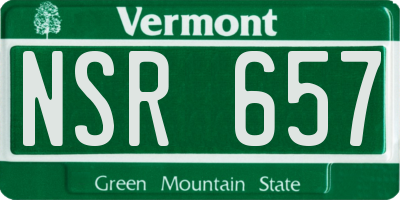 VT license plate NSR657