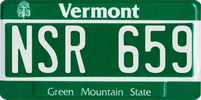 VT license plate NSR659